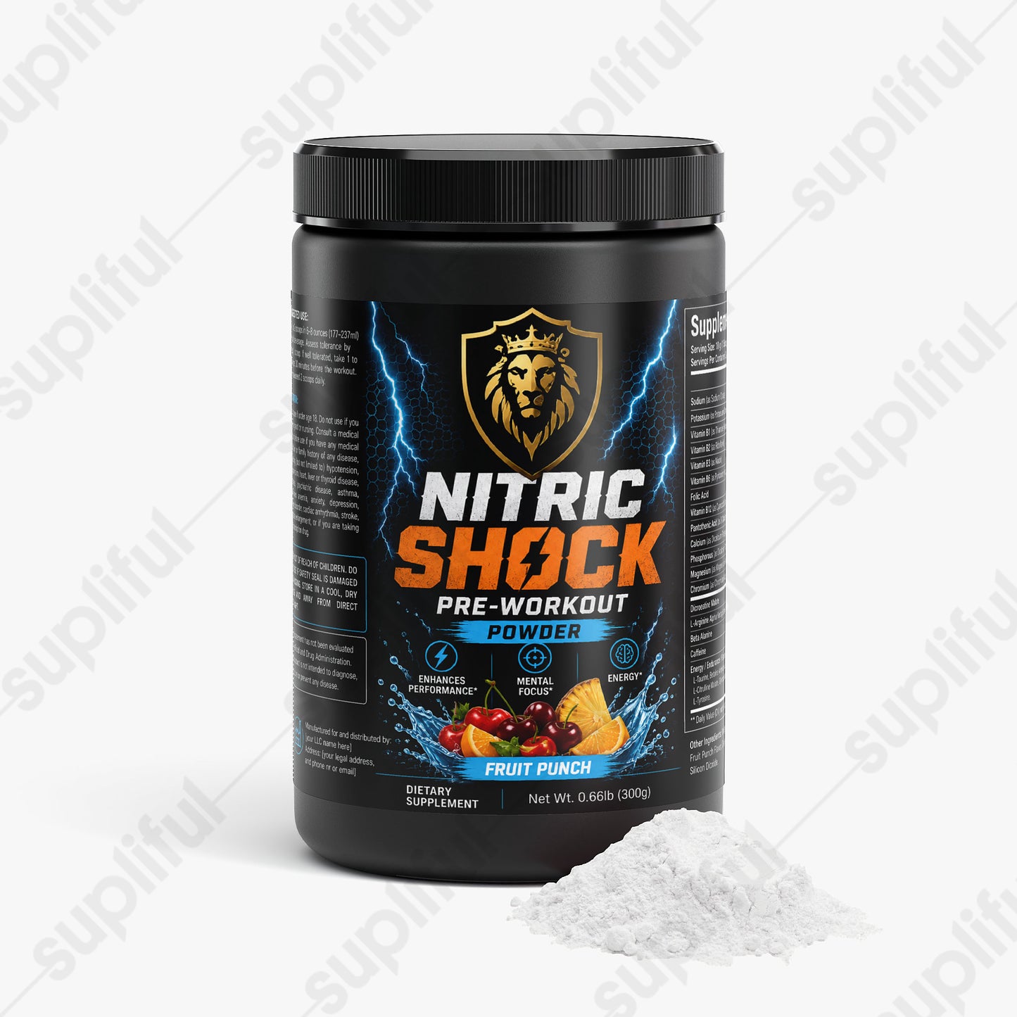 Nitric Shock Pre-Workout Powder (Fruit Punch)