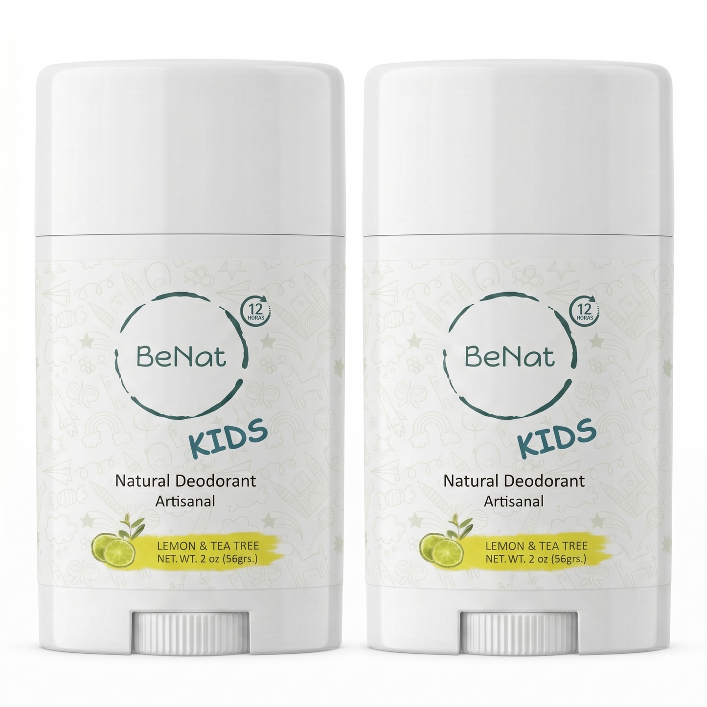 2-Pack all-Natural Deodorants for Kids & Teens