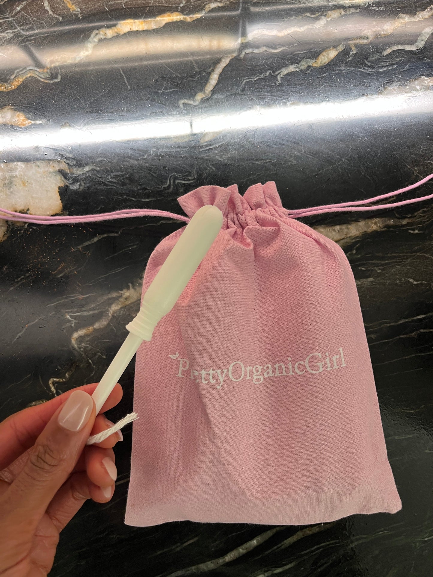 LIMITED EDITION Bundle- Organic Cotton Biodegradable Smooth Applicator Tampons + Thong Liner-   14 ct  tampons + 20 ct liner